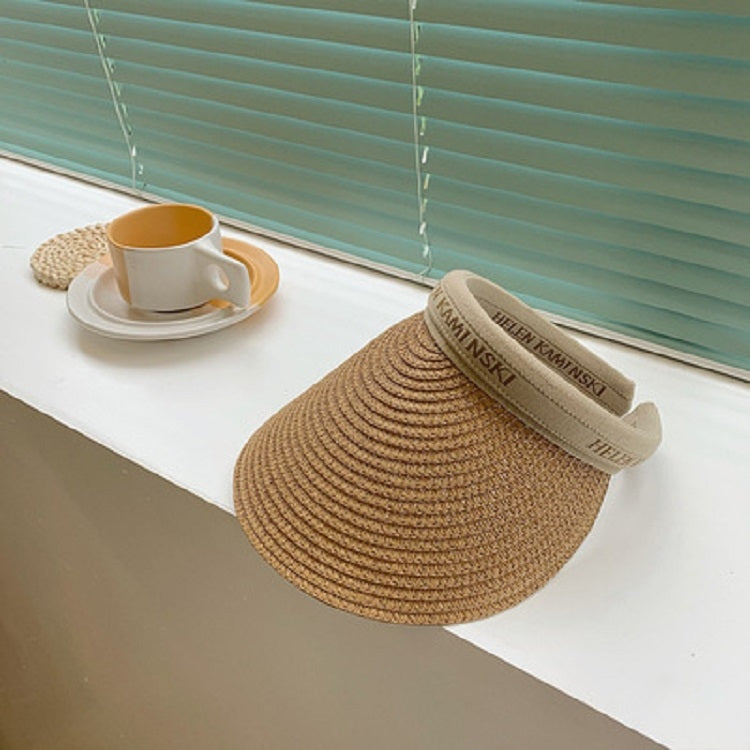 Straw Empty Top Peaked Cap For Ladies, Size: M (56-58cm)