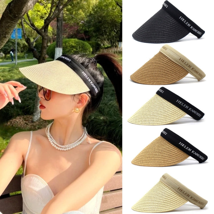Straw Empty Top Peaked Cap For Ladies, Size: M (56-58cm)