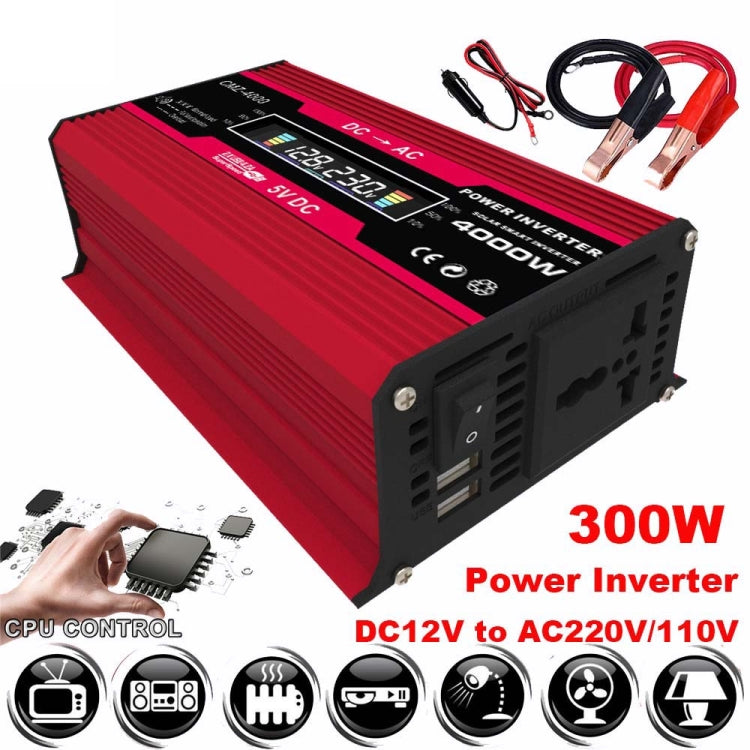 Zhi Zun Solar Power System Inverters+30A Controller+18W 18V Solar Panel, Specification: Red 12V To 110V