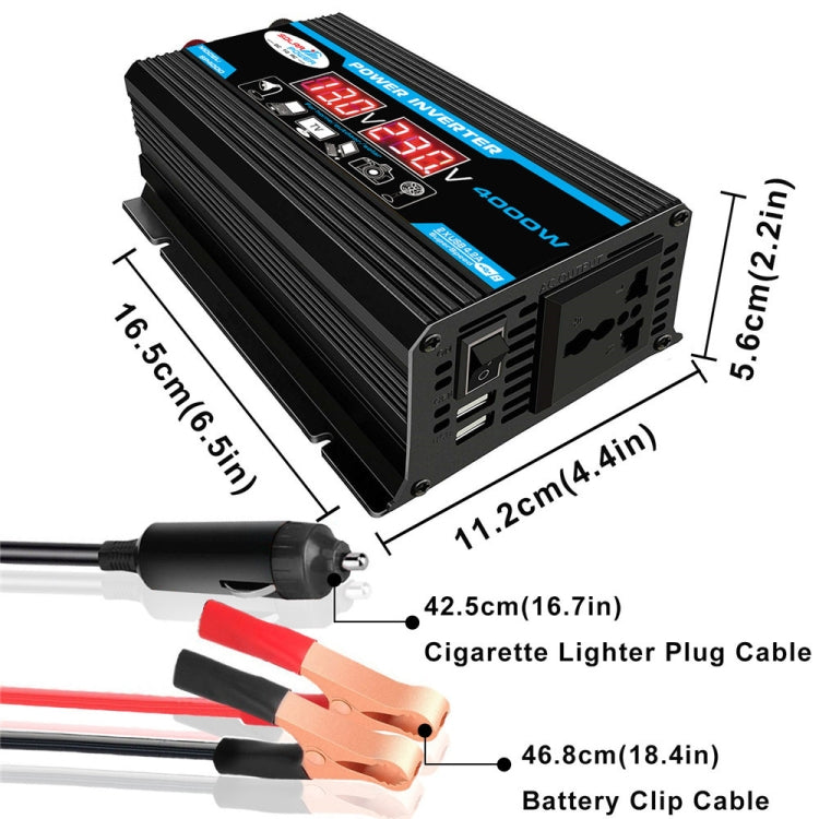 Solar Power System Inverter 30A Controller+18W 12V Solar Panel, Specification: Black 12V To 220V