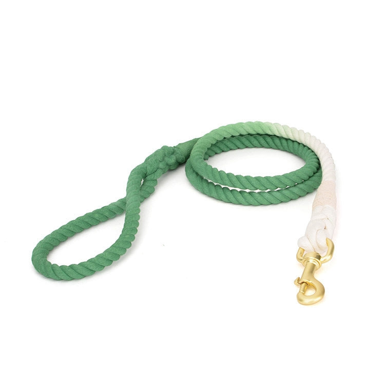 Gradient Dyed Woven Cotton Rope Pet Collar Neck Sleeve Leash
