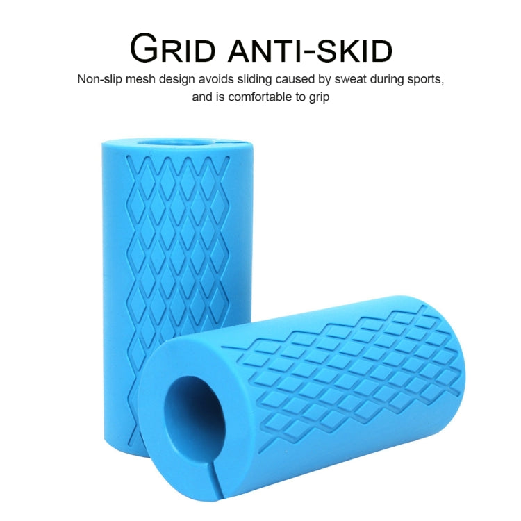 1 Pair  Dumbbell Barbell Grip Silicone Thick Bar Handles