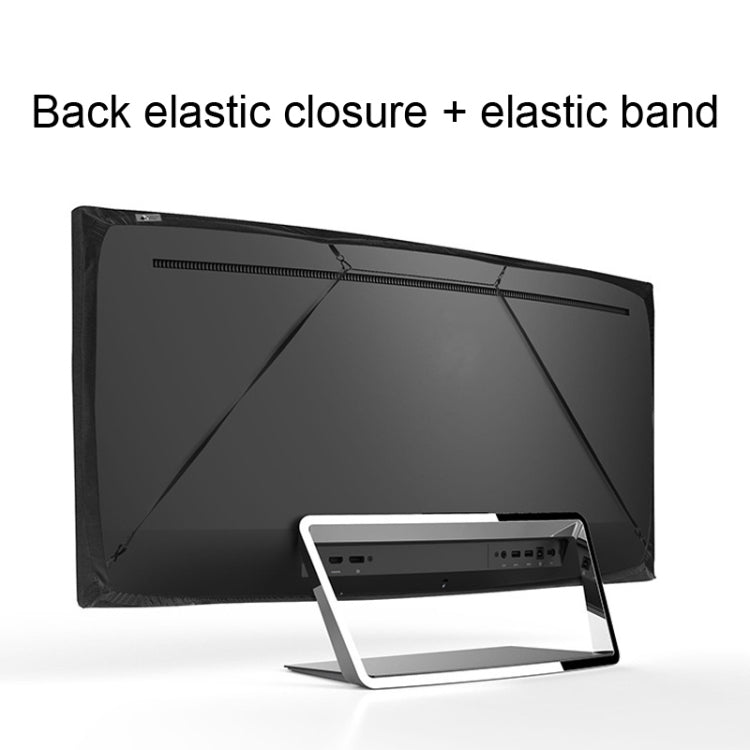TV Dust Cover Elastic Cloth Hanging Dust Cover,Size: 49 -inch Black