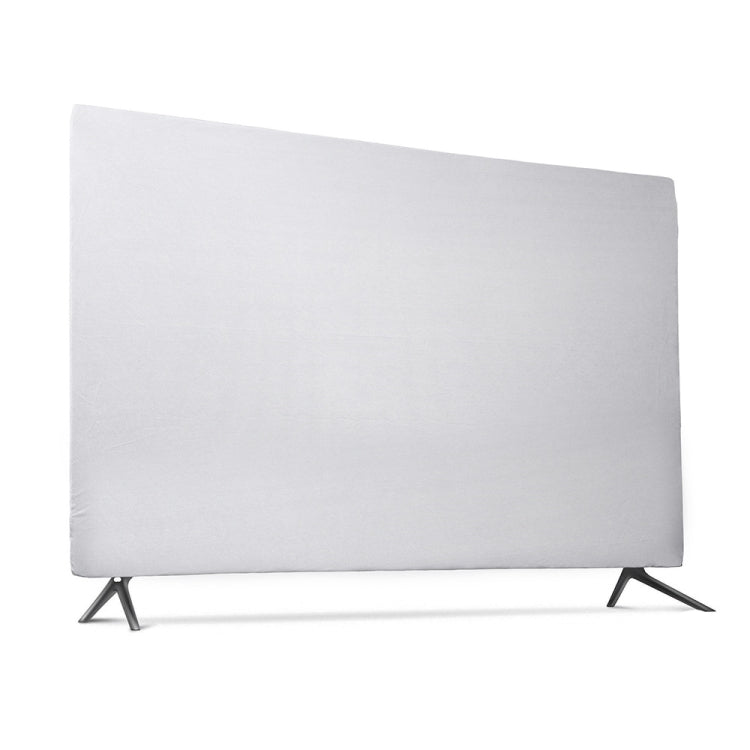 TV Dust Cover Elastic Cloth Hanging Dust Cover,Size: 49 -inch Silver Gray