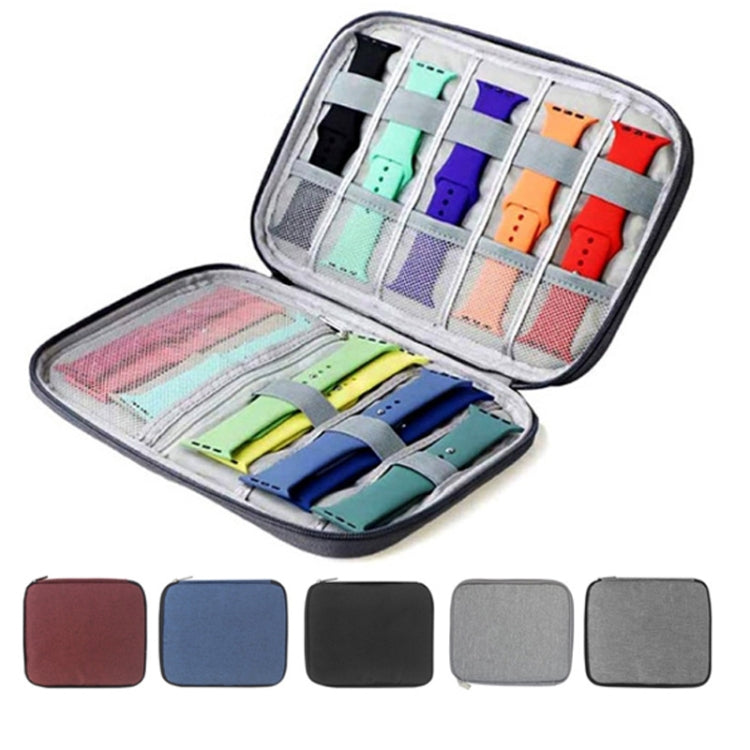 2 PCS Watch Strap Data Cable Charging Cable Earphone Storage Bag