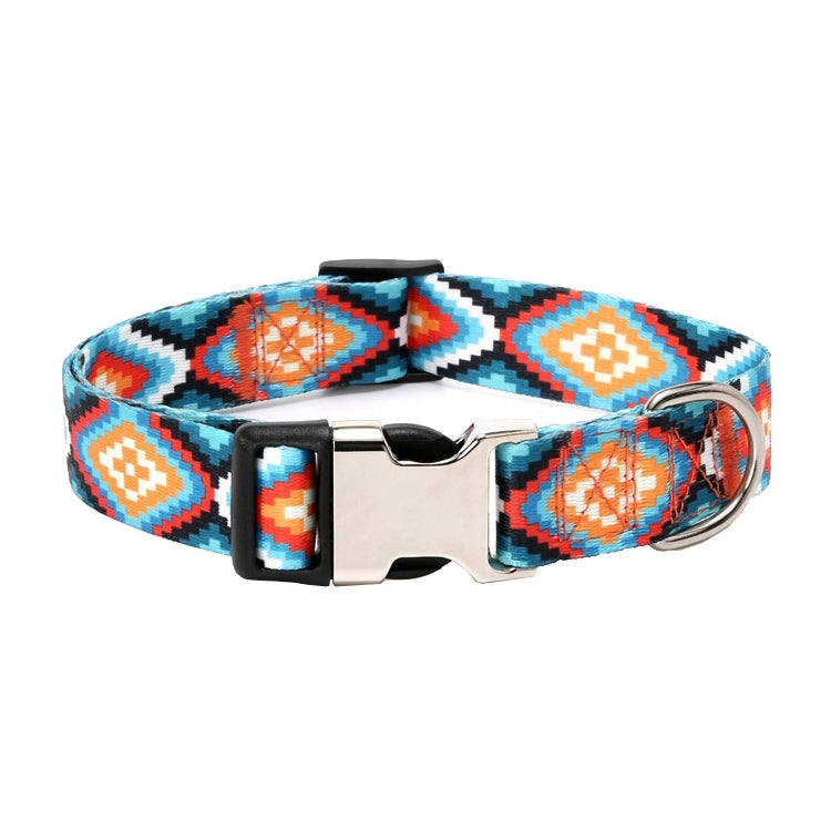 2 PCS Pet Ethnic Style Polyester Cotton Print Pattern Collar, Size: