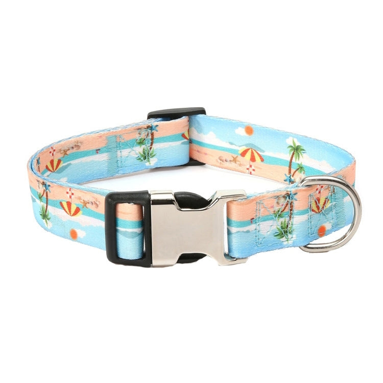2 PCS Pet Ethnic Style Polyester Cotton Print Pattern Collar, Size: