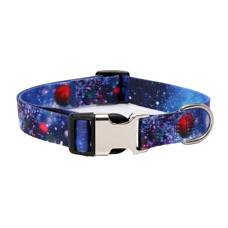 2 PCS Pet Ethnic Style Polyester Cotton Print Pattern Collar, Size: