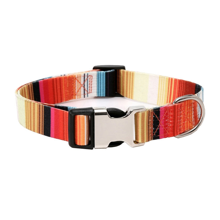 2 PCS Pet Ethnic Style Polyester Cotton Print Pattern Collar, Size: