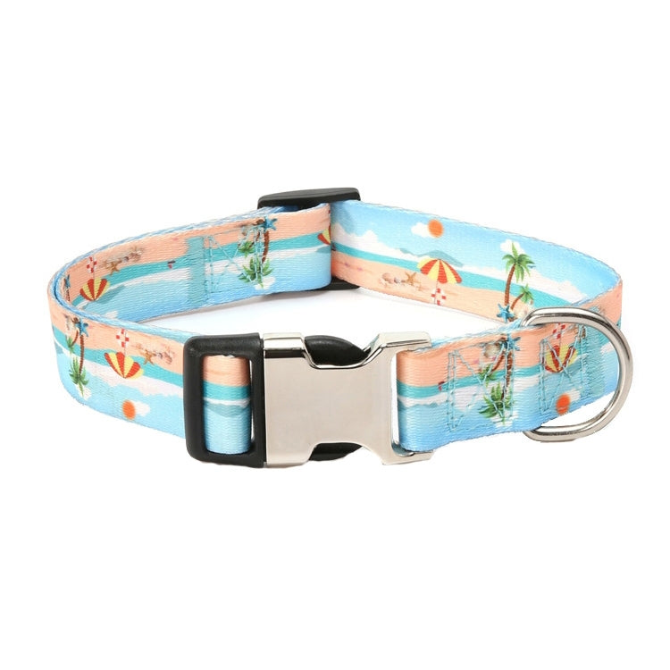 2 PCS Pet Ethnic Style Polyester Cotton Print Pattern Collar, Size: