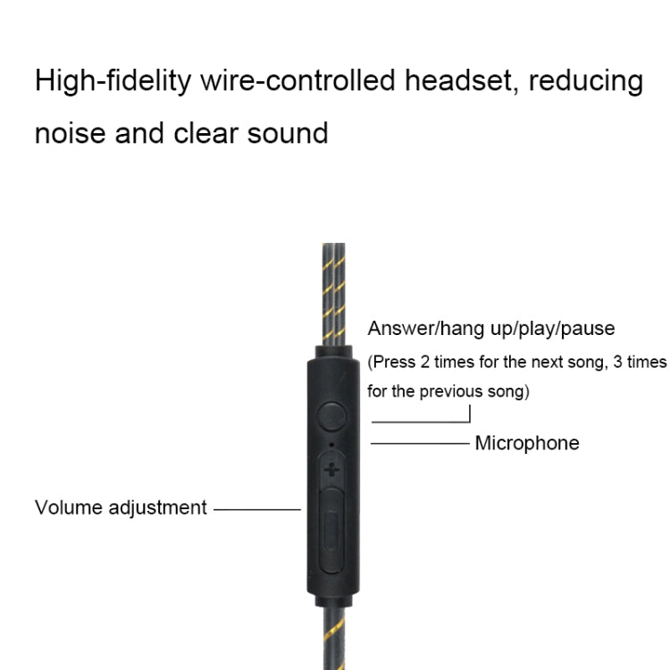 Subwoofer Mobile Computer In-ear Headphones, Spec: 3.5 Interface (Red)