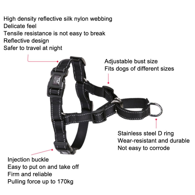 Glow Castle Pet Reflective Nylon Prevent Running Wild Chest Strap, Size: M