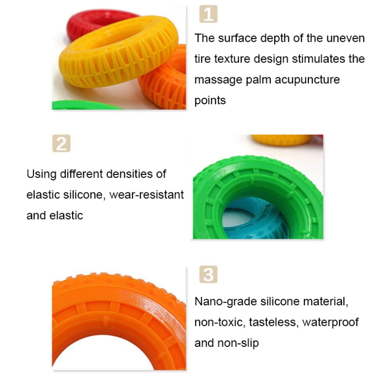 2 PCS Tire Texture Finger Massage Grip Ring
