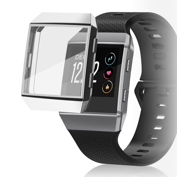 2 PCS Watch Full Coverage Silicone Case For Fitbit Ionic, Color: Silver