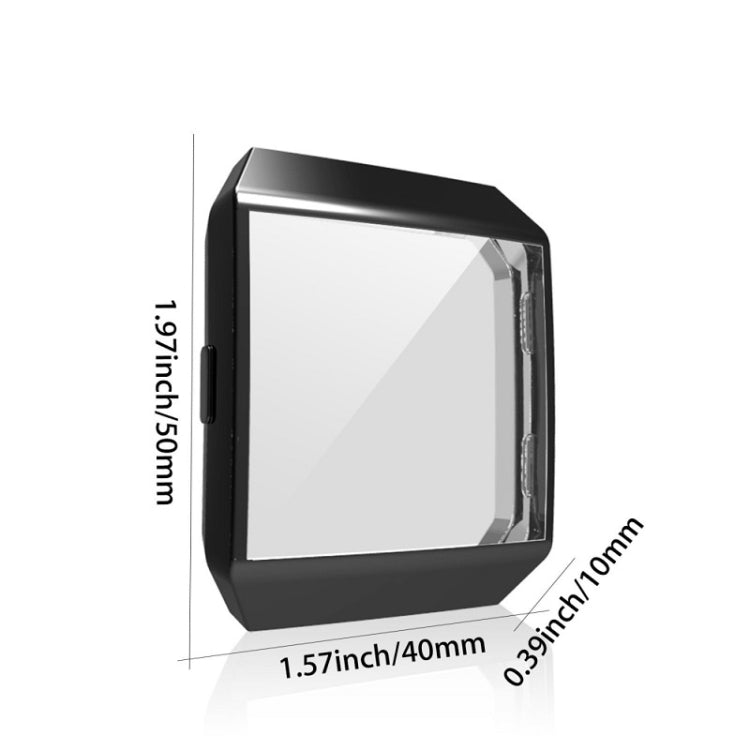 2 PCS Watch Full Coverage Silicone Case For Fitbit Ionic, Color: Silver
