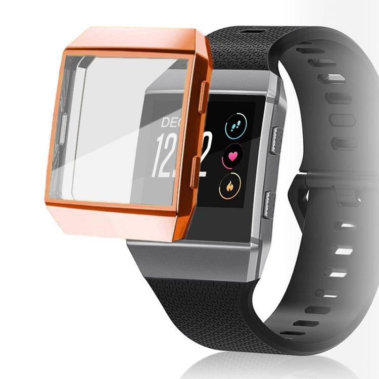 2 PCS Watch Full Coverage Silicone Case For Fitbit Ionic, Color: Rose Gold