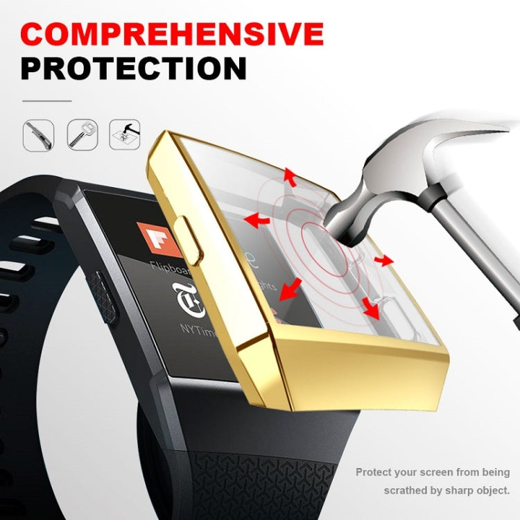 2 PCS Watch Full Coverage Silicone Case For Fitbit Ionic, Color: Rose Gold