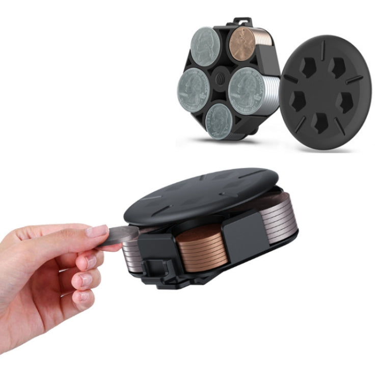 Outdoor Portable Coin Sorting Storage Box(Black)