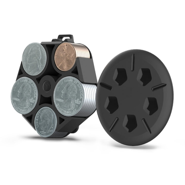 Outdoor Portable Coin Sorting Storage Box(Black)