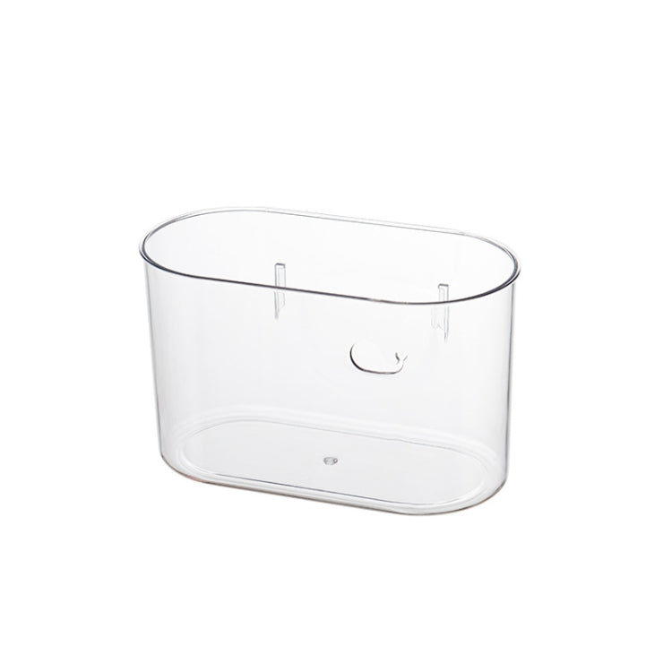 Wall-mounted Trash Can Storage Bucket Transparent Desktop Paper Basket Vase(Transparent)