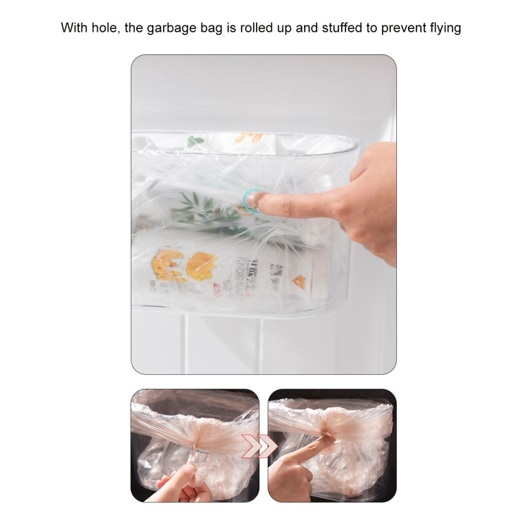 Wall-mounted Trash Can Storage Bucket Transparent Desktop Paper Basket Vase(Transparent)