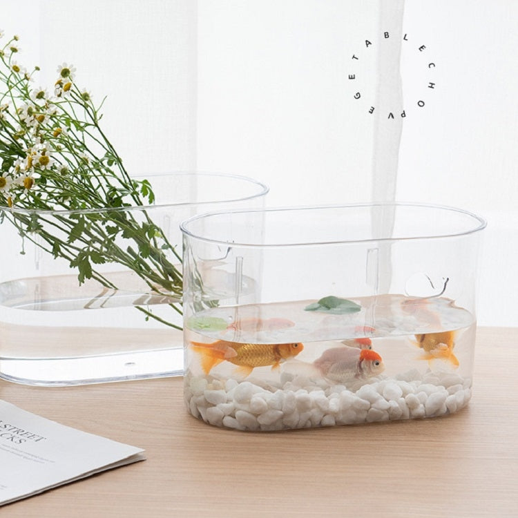 Wall-mounted Trash Can Storage Bucket Transparent Desktop Paper Basket Vase(Transparent)