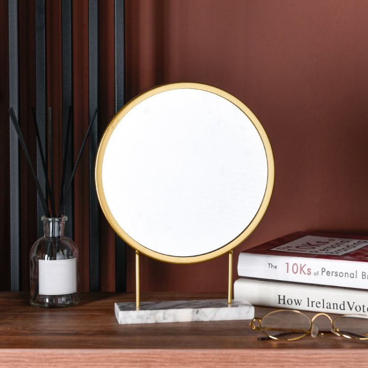 Metal Makeup Mirror with Marble Base(BG1355)