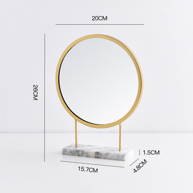 Metal Makeup Mirror with Marble Base(BG1355)
