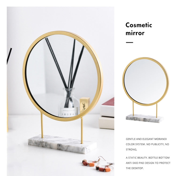 Metal Makeup Mirror with Marble Base(BG1355)