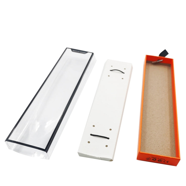 5 PCS Universal Watch Strap Box Gift Box,Style: Long Type  White Black