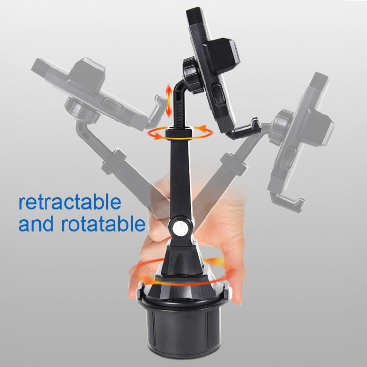 Central Control Cup Holder Adjustable Length Mobile Phone Bracket Car Navigation Bracket(Black)
