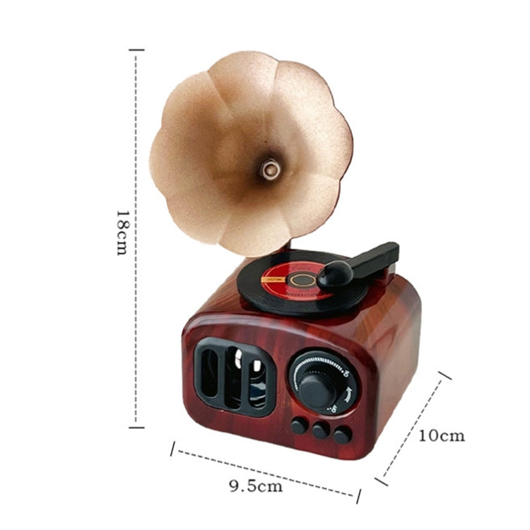 BJ1741 Mini Retro Gramophone Shaped Music Box(9.5x10x18cm)