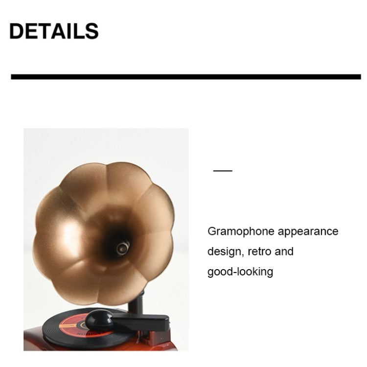 BJ1741 Mini Retro Gramophone Shaped Music Box(9.5x10x18cm)