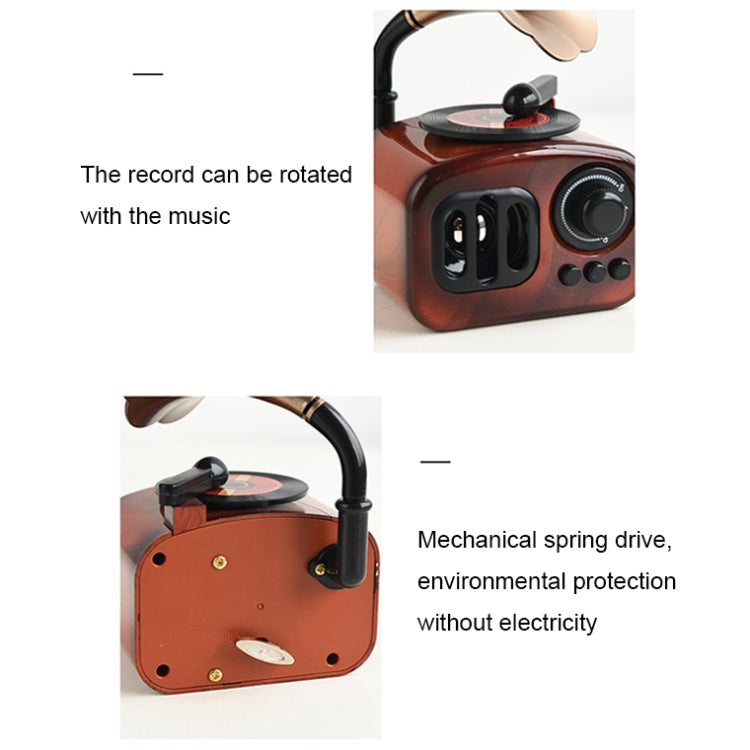 BJ1741 Mini Retro Gramophone Shaped Music Box(9.5x10x18cm)