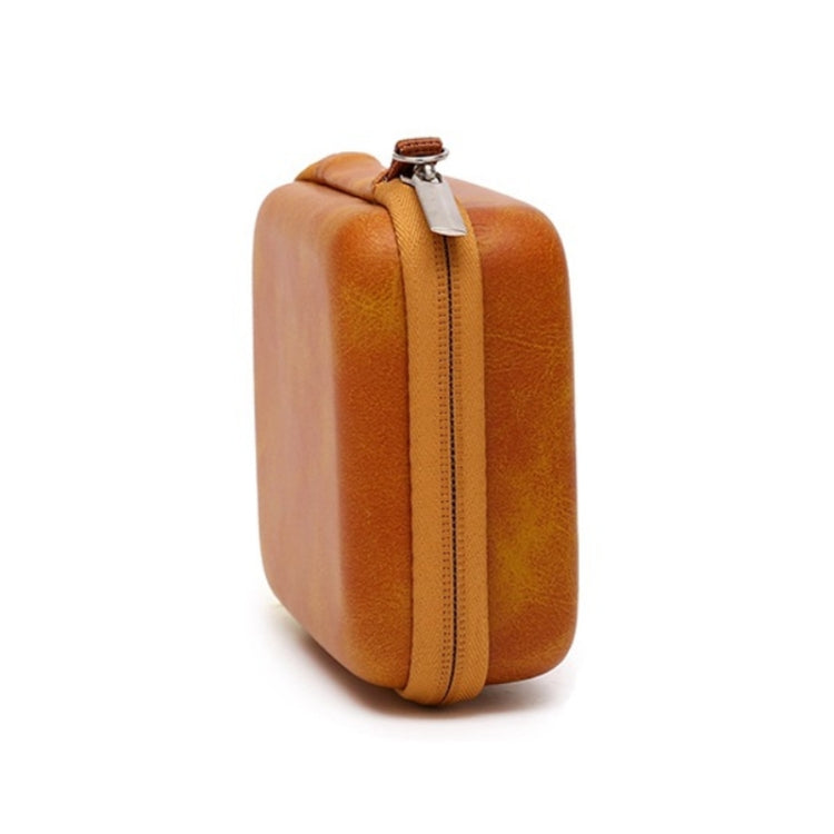 Hard Shell Action Camera Portable Handheld Storage Bag for DJI Osmo Action2(PU Yellow)