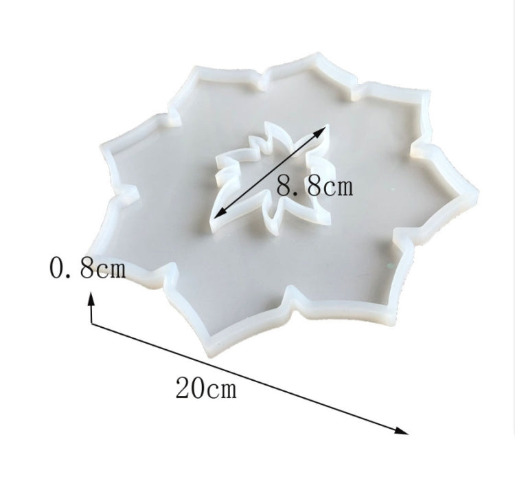 2 PCS Irregular Flower Coaster Epoxy Silicone Mold