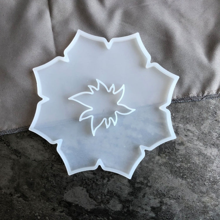 2 PCS Irregular Flower Coaster Epoxy Silicone Mold