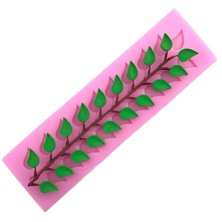 5 PCS Long Strip Lace Tree Leaf  Fondant Silicone Mold