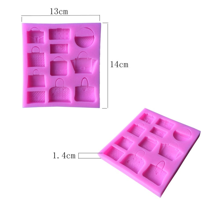 2 PCS Bag Shape Soft Candy Chocolate Mold Silica Gel Mold