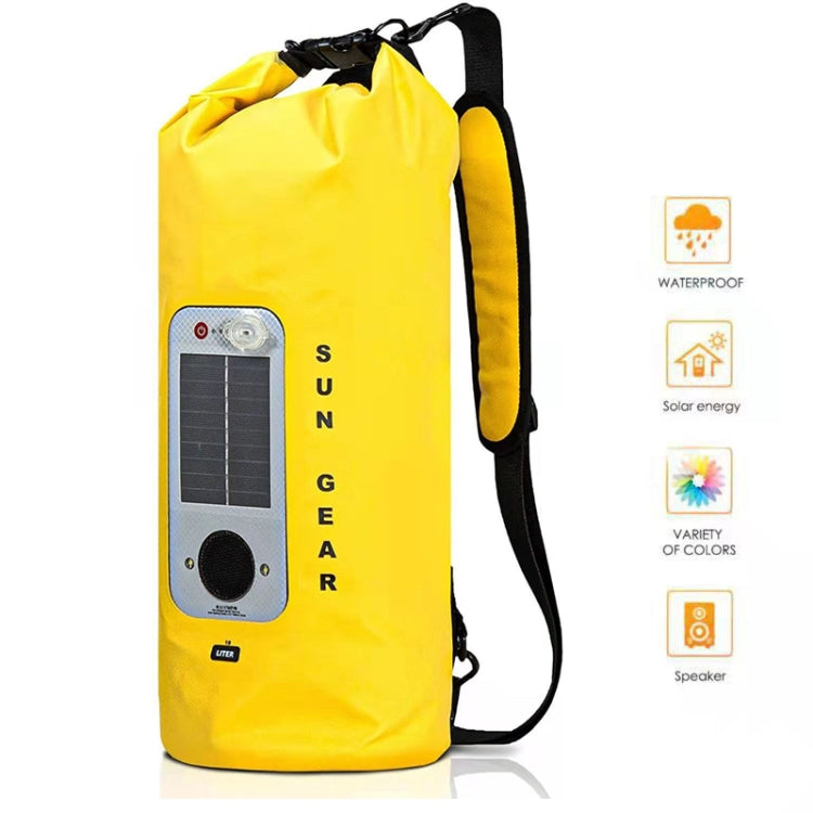 Outdoor Swimming Surfing Solar Audio Waterproof Bag(Yellow)