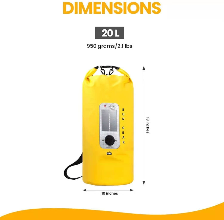 Outdoor Swimming Surfing Solar Audio Waterproof Bag(Yellow)