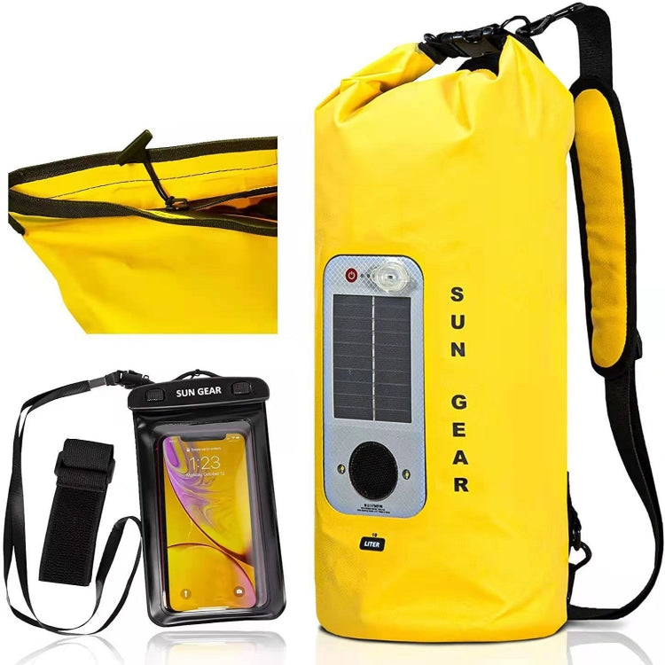 Outdoor Swimming Surfing Solar Audio Waterproof Bag(Yellow)