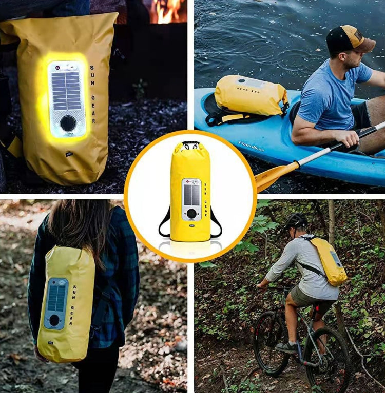 Outdoor Swimming Surfing Solar Audio Waterproof Bag(Yellow)