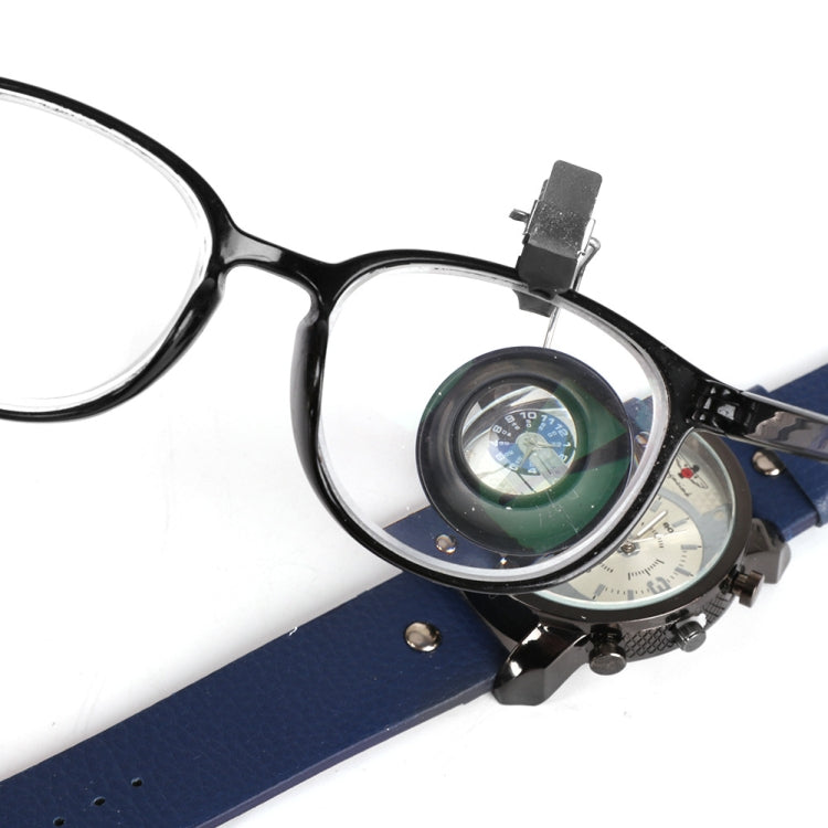 10X Clip On Eyeglass Magnifier Watch Repair Tool Loupes Magnifying Lens