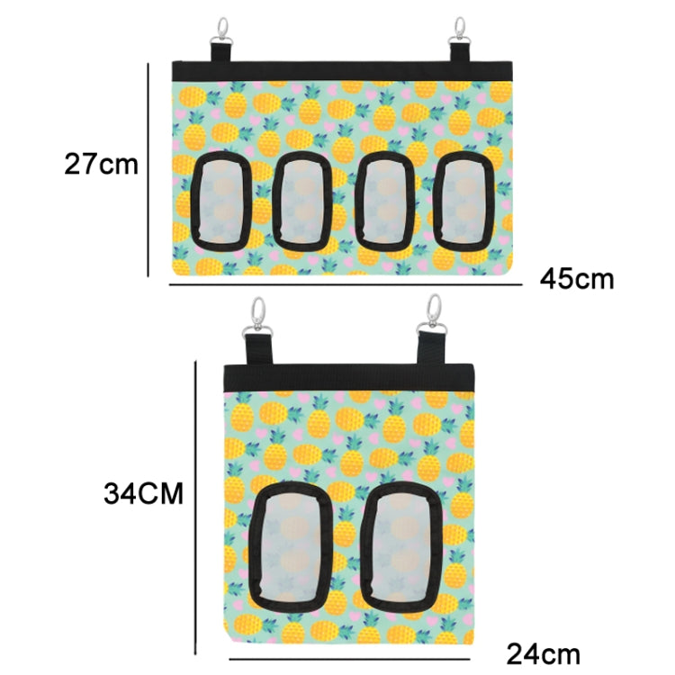 Pet Rabbit Guinea Pig Hanging Feeding Hay Storage Bag, Specification: Blue Four-hole