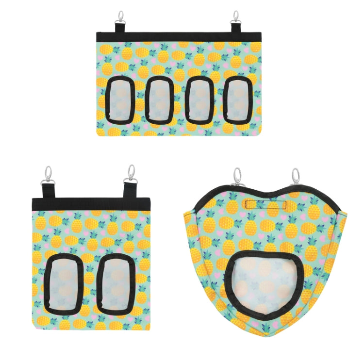 Pet Rabbit Guinea Pig Hanging Feeding Hay Storage Bag, Specification: Pineapple Two-hole