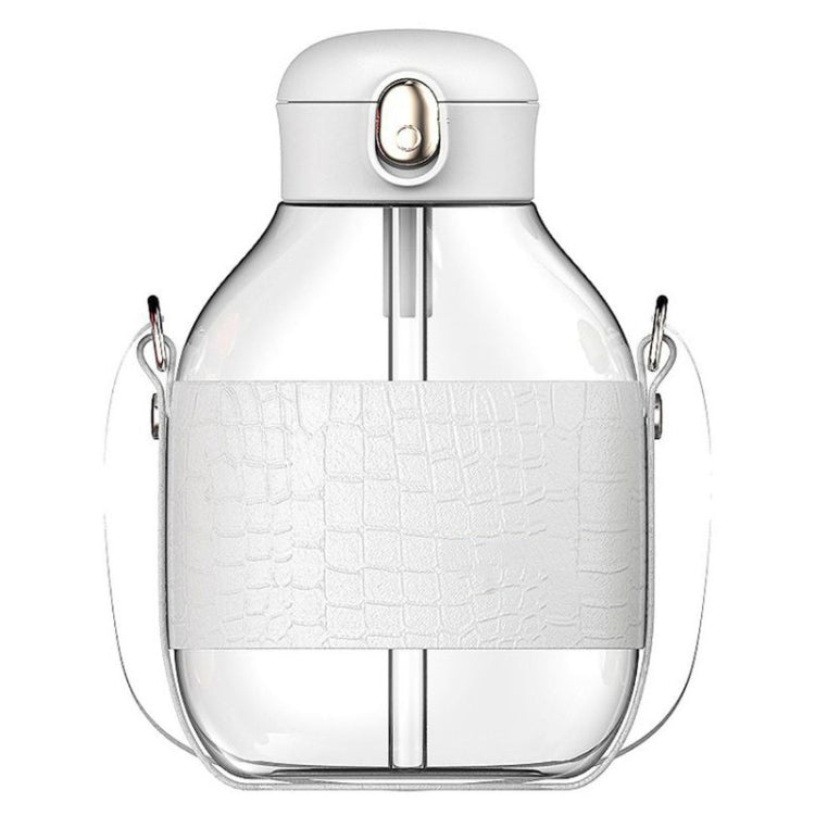 S-5555 Plastic Cup Fashion Portable Strap Straw Water Bottle