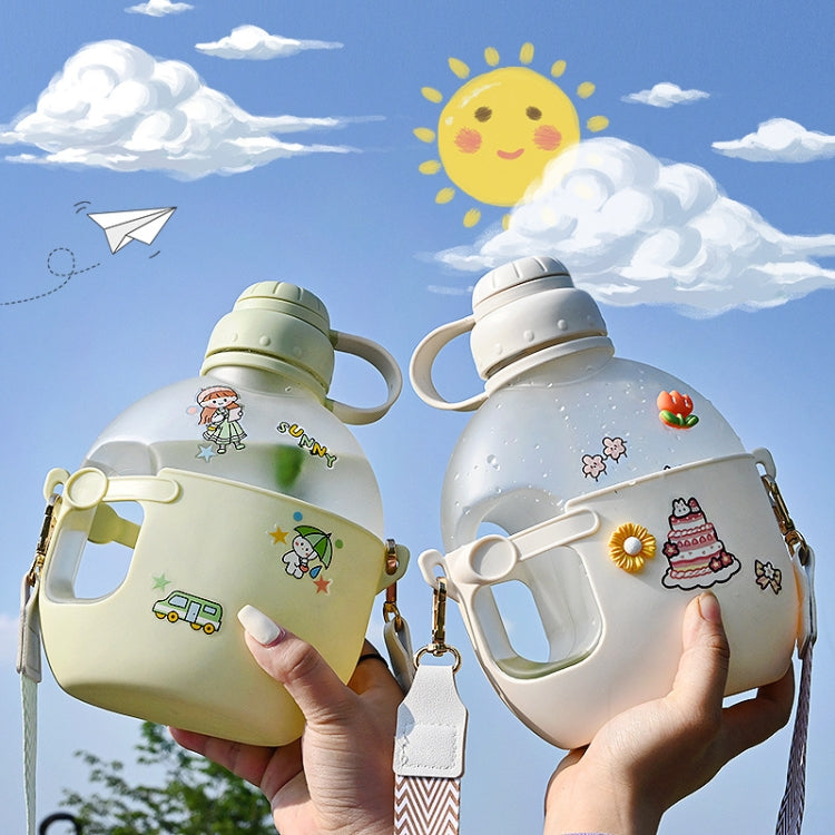 Summer Plastic Large Capacity Straw Water Bottle