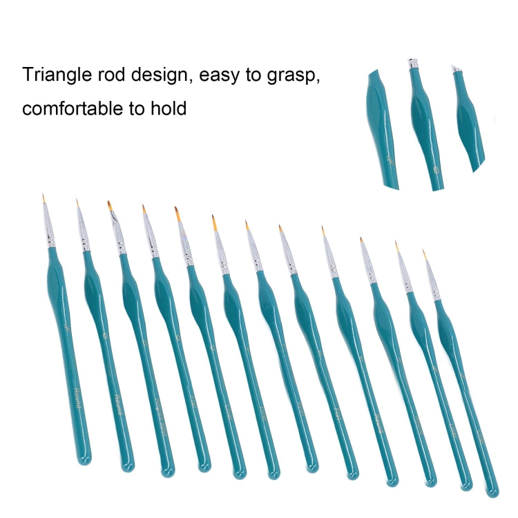 12 In 1 Triangle Pole Nylon Wool Hook Line Pen Set