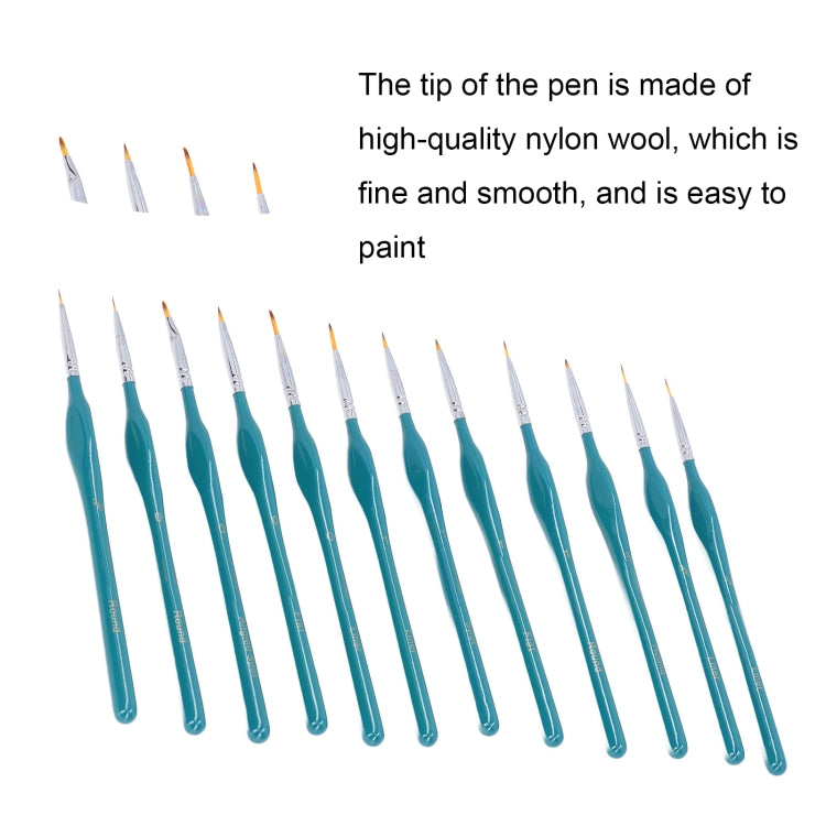 12 In 1 Triangle Pole Nylon Wool Hook Line Pen Set